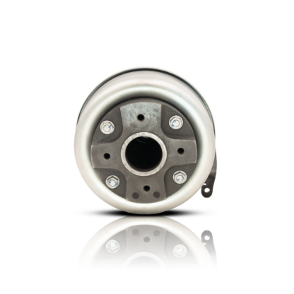 Parking brake emergency brake assembly for 2003-2015 Ford E-350, E-450, and E-550 vans, featuring a durable aluminum housing, integrated drum, and precise mounting points for secure installation and reliable braking performance.
