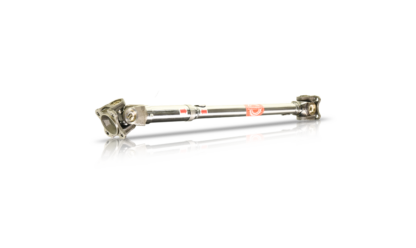 Steel front driveshaft designed for 2016-2020 Cadillac CT6 models, featuring precision-welded yokes, universal joints, and a high-strength tubular design for optimal durability and performance.